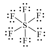 Công thức Lewis của SF6