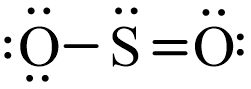 Công thức Lewis của SO2