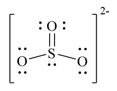 Công thức Lewis của SO32-
