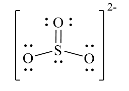 Công thức Lewis của SO32-