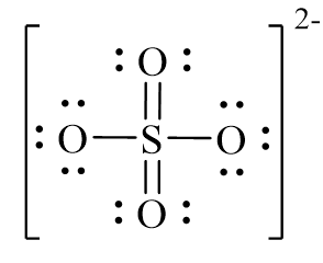 Công thức Lewis của SO42-