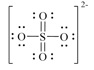Công thức Lewis của SO42-