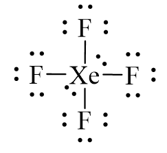 Công thức Lewis của XeF4