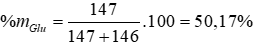 HOOC – CH(NH2) – CH2 – CH2 – COOH + 2NaOH → NaOOC – CH(NH2) – CH2 – CH2 – COONa + H2O | HOOC–CH(NH2)–CH2–CH2–COOH ra NaOOC–CH(NH2)–CH2–CH2–COONa