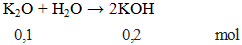 K2O + H2O → 2KOH | Cân bằng phương trình hóa học