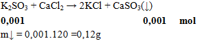 K2SO3 + CaCl2 → 2KCl + CaSO3( ↓) | Cân bằng phương trình hóa học