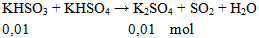 KHSO3 + KHSO4 → K2SO4 + SO2 + H2O | Cân bằng phương trình hóa học