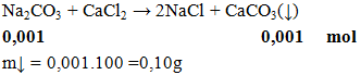 Na2CO3 + CaCl2 → 2NaCl + CaCO3( ↓) | Cân bằng phương trình hóa học