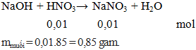 NaOH + HNO3 → NaNO3 + H2O | Cân bằng phương trình hóa học