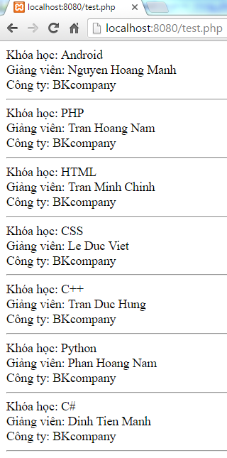 DOM Parser trong PHP