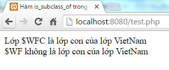 Hàm is_subclass_of trong PHP
