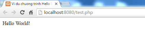 Chương trình Hello World trong PHP