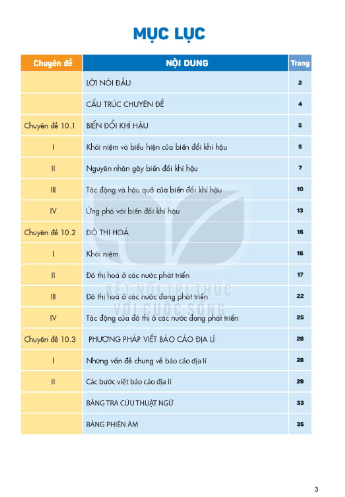 Chuyên đề Địa Lí 10 Chân trời sáng tạo PDF | Chuyên đề học tập Địa Lí 10
