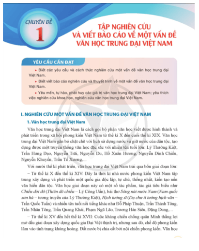 Chuyên đề Ngữ văn 11 Cánh diều pdf