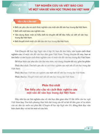 Chuyên đề Ngữ văn 11 Chân trời sáng tạo pdf