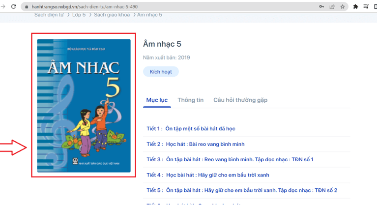 Sách Âm nhạc lớp 5 (ảnh 1)