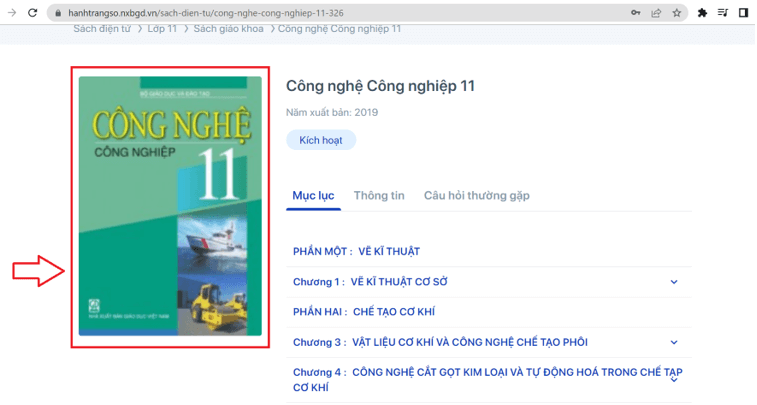 Sách Công nghệ công nghiệp 11 (ảnh 1)