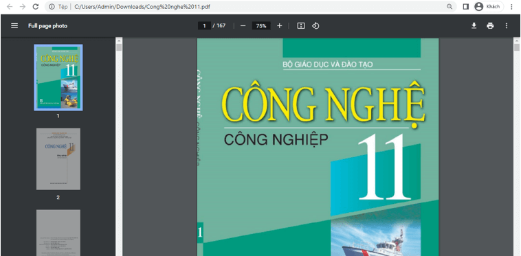 Sách Công nghệ công nghiệp 11 (ảnh 1)