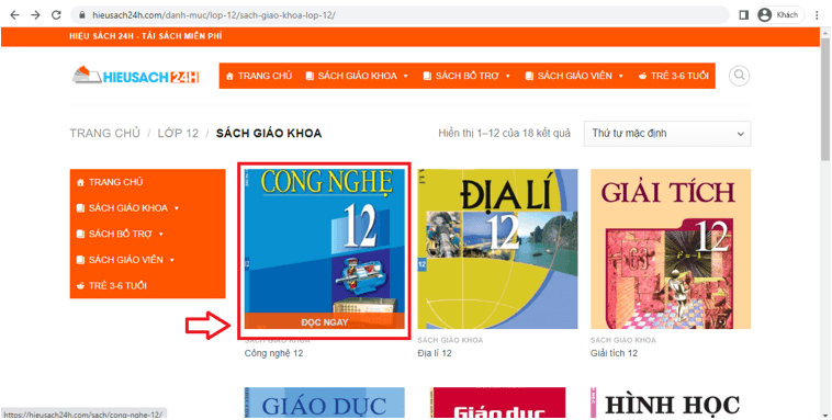 Sách Công nghệ 12 (ảnh 1)