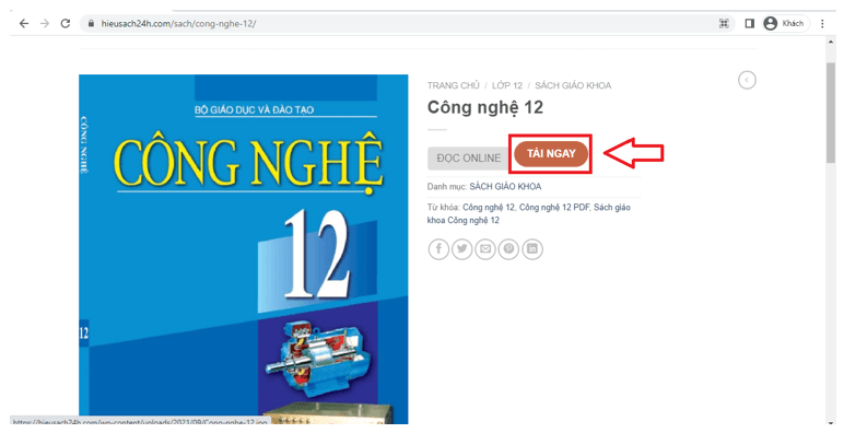 Sách Công nghệ 12 (ảnh 1)