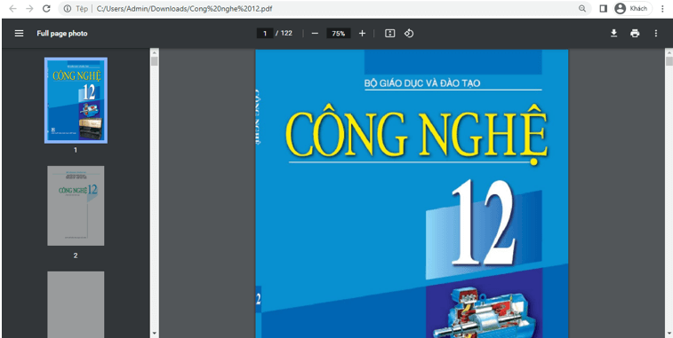 Sách Công nghệ 12 (ảnh 1)