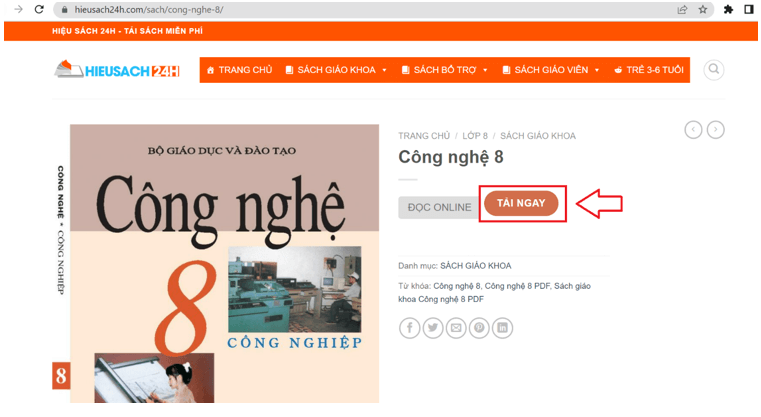 Sách Công nghệ 8 (ảnh 1)