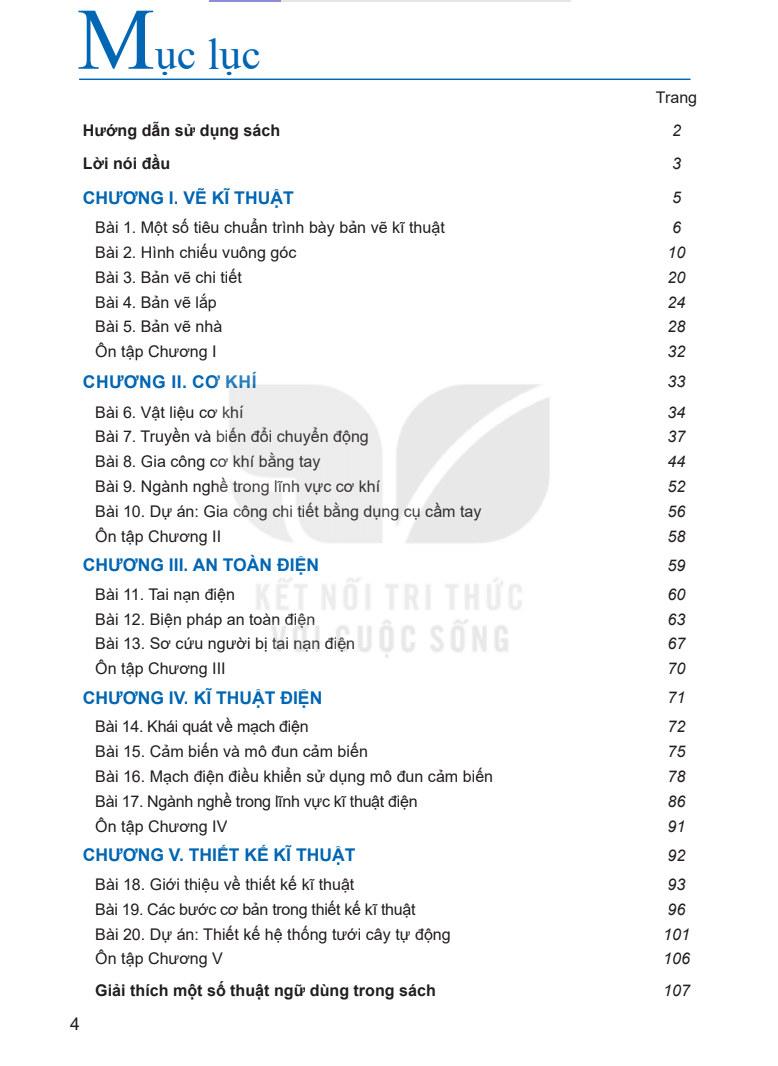 Công nghệ 8 Kết nối tri thức pdf