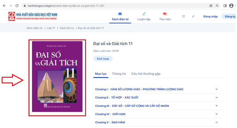 Sách Đại số và Giải tích 11 (ảnh 1)