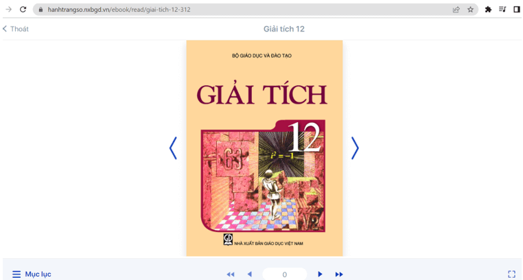 Sách Giải tích 12 (ảnh 1)