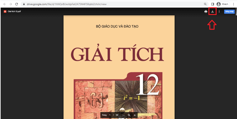 Sách Giải tích 12 (ảnh 1)