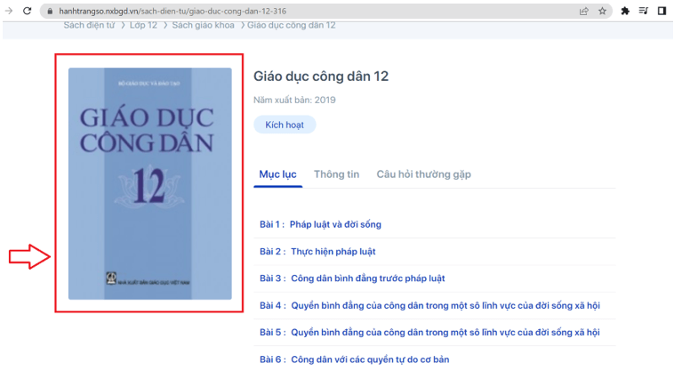 Sách Giáo dục công dân 12 (ảnh 1)