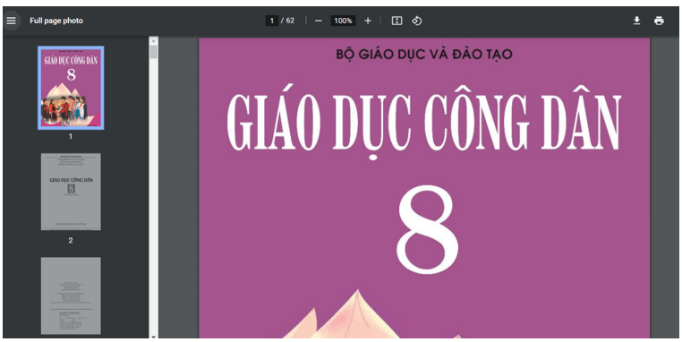 Sách Giáo dục công dân 8 (ảnh 1)