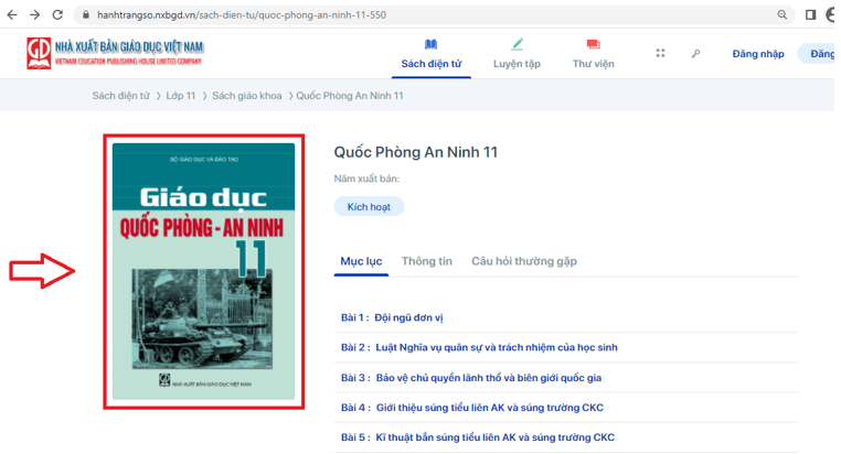 Sách Giáo dục quốc phòng - an ninh 11 (ảnh 1)