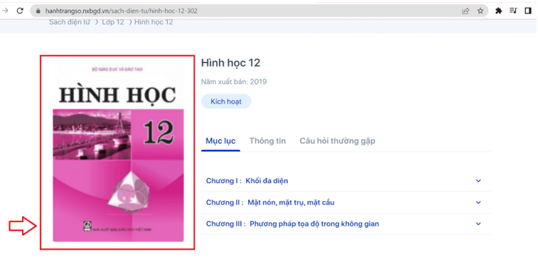 Sách Hình học 12 (ảnh 1)