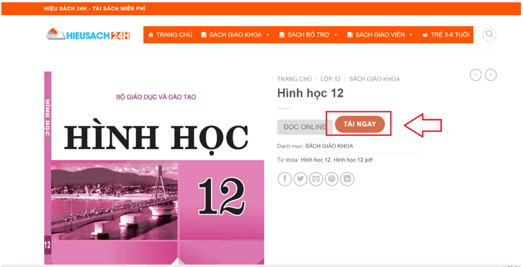 Sách Hình học 12 (ảnh 1)