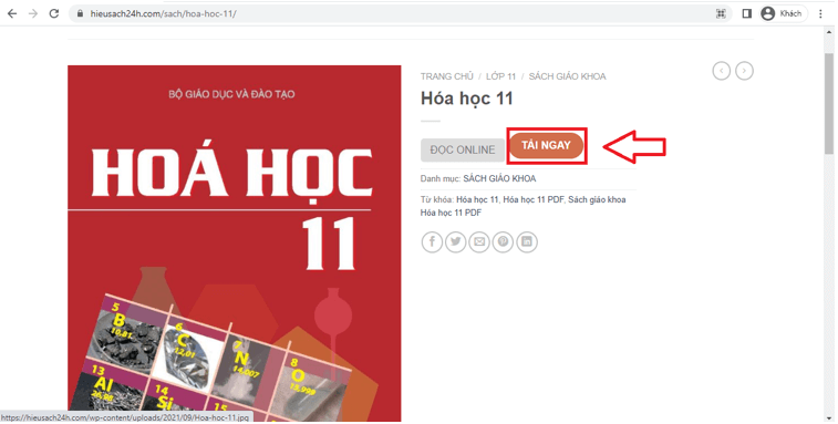 Sách Hóa học 11 (ảnh 1)