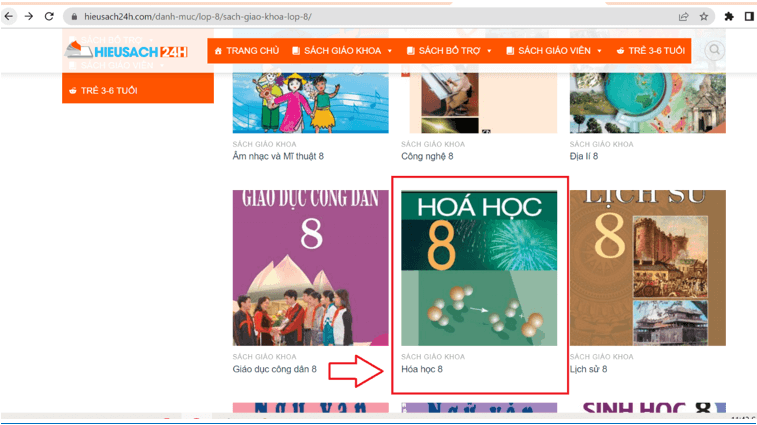 Sách Hóa học 8 (ảnh 1)