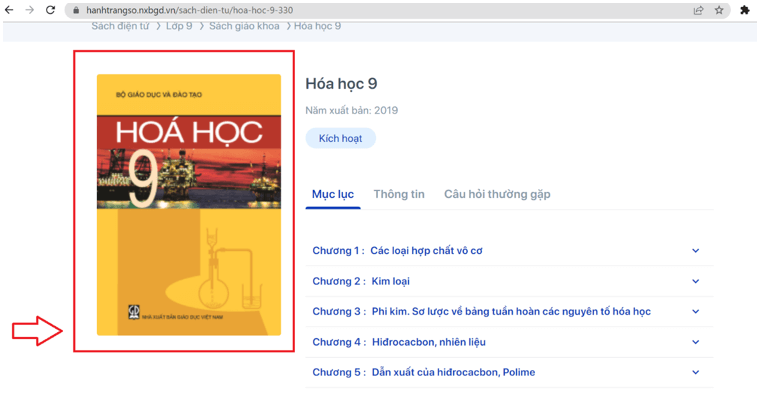 Sách Hóa học 9 (ảnh 1)