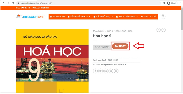 Sách Hóa học 9 (ảnh 1)