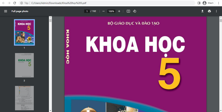 Sách Khoa học lớp 5 (ảnh 1)