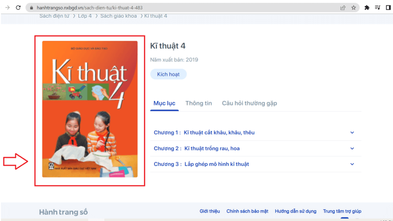 Sách Kĩ thuật lớp 4 (ảnh 1)