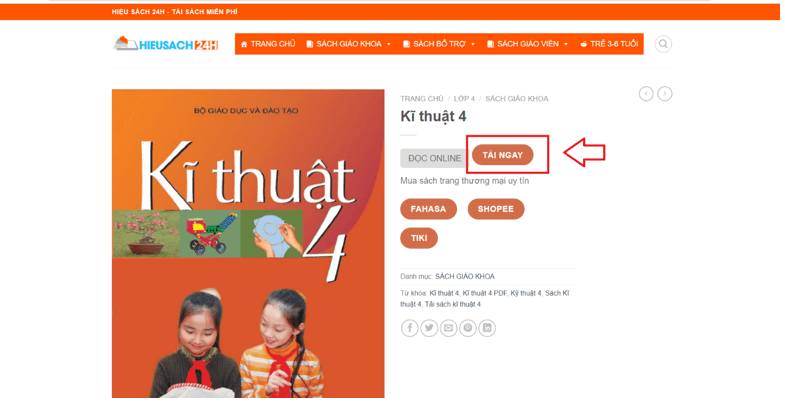 Sách Kĩ thuật lớp 4 (ảnh 1)