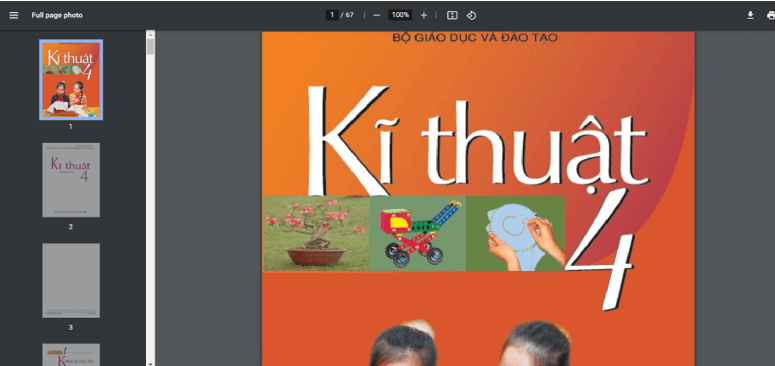 Sách Kĩ thuật lớp 4 (ảnh 1)