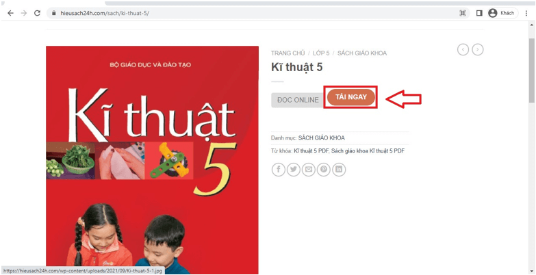 Sách Kĩ thuật lớp 5 (ảnh 1)