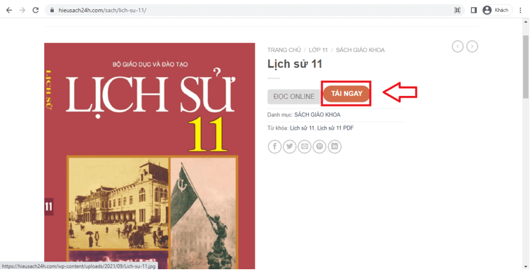 Sách Lịch sử 11 (ảnh 1)