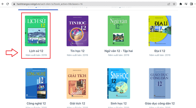 Sách Lịch sử 12 (ảnh 1)