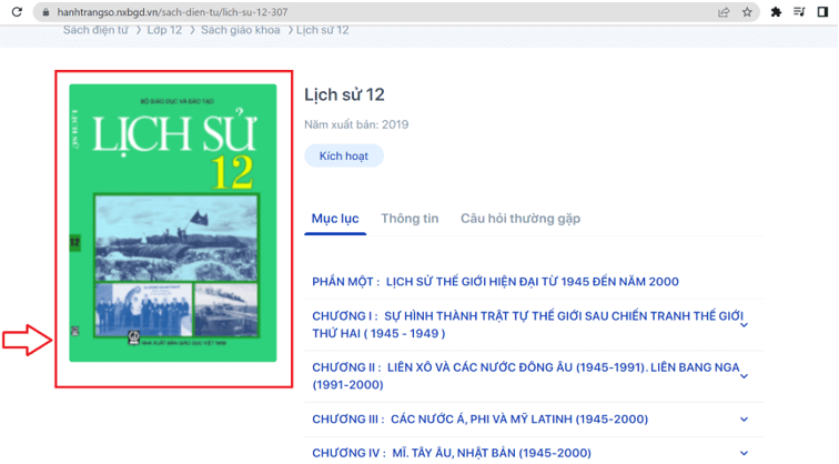 Sách Lịch sử 12 (ảnh 1)