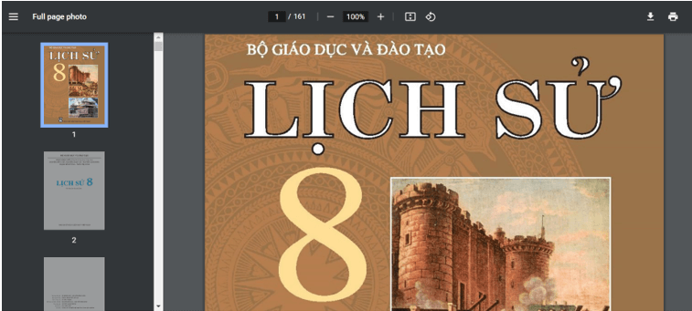 Sách Lịch sử 8 (ảnh 1)