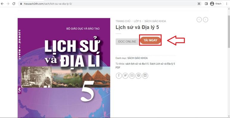 Sách Lịch sử và Địa lí lớp 5 (ảnh 1)