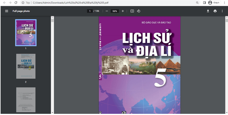 Sách Lịch sử và Địa lí lớp 5 (ảnh 1)